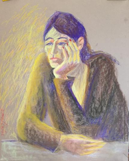 Pauline habillée - pastel